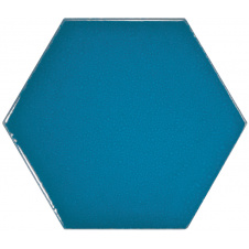 Плитка керамогранит Equipe Scale Hexagon Electric Blue 23836 12,4х10,7 см