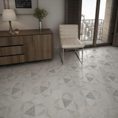 Плитка керамогранит Equipe Carrara Hexagon Peak 23102 17,5х20 см Киев