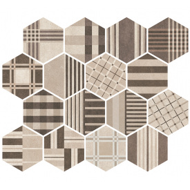 Плитка керамогранит Equipe Hexatile Cement Geo Sand 22100 17,5х20 см