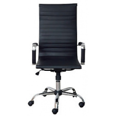 Офисное кресло Richman Бали-Armchair Bali с высокой спинкой черное хром на колесиках