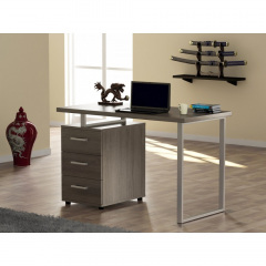 Письменный стол Loft-design L-27 хром 1200х600х750 мм с тумбочкой лдсп орех-модена Прилуки