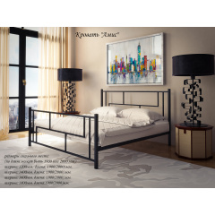 Двуспальная кровать металлическая Амис Tenero 140х190 (200) см в стиле Loft Кривой Рог