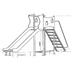 Металлическая горка Dali Малыш детская для улицы Черкассы