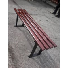 Деревянная лавка ИГ Стандарт 1500х330х480 мм без спинки с металлическими ножками-опорами для сада парка Киев