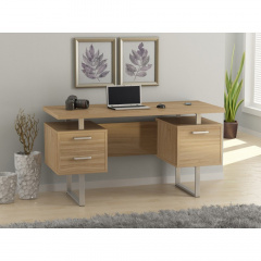 Письменный стол Loft-design L-81 двухтумбовый в цвете венге Изюм