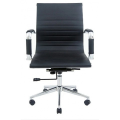 Офісне крісло Richman Балі-LB хром чорний кожзам Енергодар