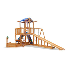 Детская площадка SportBaby Babyland-13 Капитан деревянная корабль с зимней горкой качелями Шепетовка