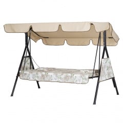 Садовая качель Vitan Дача металлическая с тентом и мягким сидением бязь колокольчик Володарск-Волынский