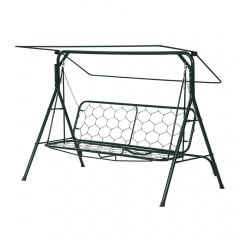 Садовая качель Vitan Дача металлическая с тентом и мягким сидением бязь колокольчик Володарск-Волынский