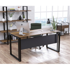 Письмовий стіл Loft-design G-160-16 з царгою прямокутна стільниця 1600х700 мм венге Ладан