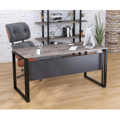 Письмовий стіл Loft-design G-160-16 з царгою прямокутна стільниця 1600х700 мм венге Ладан