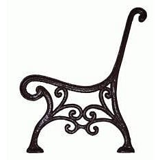 Деревянная скамейка ИГ Парковая 1800х520х740 мм для улицы черные чугунные ножки Новая Каховка