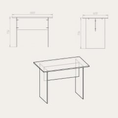 Письменный стол Компанит МО-1 1000х600х736 мм яблоня Николаев