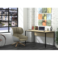 Письменный стол L-3p Loft-Design 1380х700х750 мм белый Вознесенск
