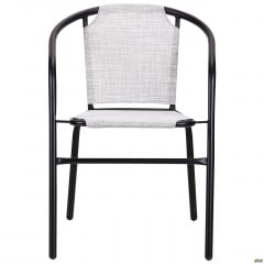 Садовий стілець-крісло AMF Taco чорний-каркас сидіння-сірий меланж для вуличного кафе і саду Київ