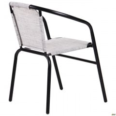 Садовий стілець-крісло AMF Taco чорний-каркас сидіння-сірий меланж для вуличного кафе і саду Київ
