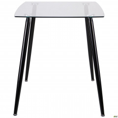 Стол обеденный АМФ Умберто стекло прозрачное ножки-металлические черные для обеденной зоны Ивано-Франковск