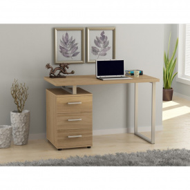 Письмовий стіл Loft-design L-27 з тумбочкою лдсп світлий дуб борас
