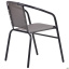 Металевий стілець-крісло AMF Taco чорний, сидіння-тканина темно-сірого кольору для вулиці Київ