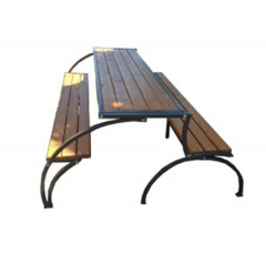 Розкладна лава Трансформер лавочки+стіл з дерева на металевих ніжках Київ