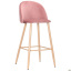 Барний стілець Bellini рожевий колір тканини сидіння на високих металевих ніжках під бук Тернопіль