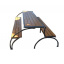 Розкладна лава Трансформер лавочки+стіл з дерева на металевих ніжках Київ