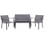 Комплект садових меблів AMF Camaron диванчик-софа+вуличні крісла 2 шт + журнальний столик темно-сірий Київ