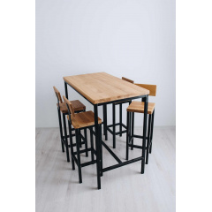 Комплект барный GoodsMetall стол + стулья в стиле Лофт 1200х1100х500 БСТ80 Ивано-Франковск