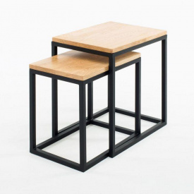 Комплект журнальних столиків GoodsMetall в стилі Лофт 500х450х350 КЖС44