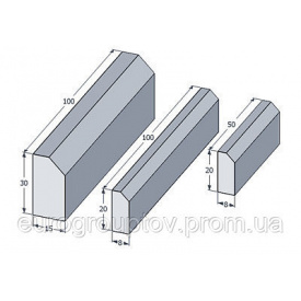 Бордюр дорожный БР 100х30х15