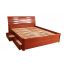 Ліжко двоспальне з масиву Марія люкс з висувними ящиками Дніпро