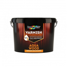 Лак меблевий AQUA WOOD KOMPOZIT шовковисто-матовий 2,5 л
