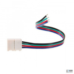 Соединительный кабель + 1 зажим для ленты 5050 RGB Prolum 10мм Ровно