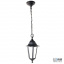 Подвесной садово-парковый светильник Кантри НЛ06 матовое стекло Черный Черкассы