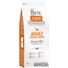 Сухой корм для взрослых собак средних пород Brit Care Adult Medium Breed Lamb & Rice 12 кг Хмельницький