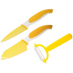 Набор ножей Granchio Coltello из 3 предметов Желтый Миколаїв
