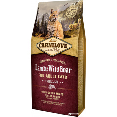 Сухой корм для взрослых стерилизованных кошек Carnilove Lamb & Wild Boar Sterilised 6 кг Ужгород