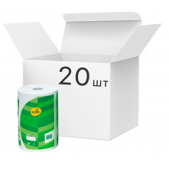 Упаковка бумажных полотенец Ecolo 120 отрывов 2 слоя Белые 20 рулонов Полтава