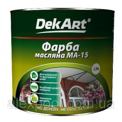 DekArt Фарба масляна МА-15 Яскраво-зелений 2,5 кг універсальна Кропивницький