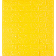 Самоклеющаяся декоративная 3D панель под желтый кирпич 700x770x7 мм Киев