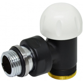 Термостатический клапан CARLO POLETTI Compact Thermo 1/2"x3/4" угловой черный