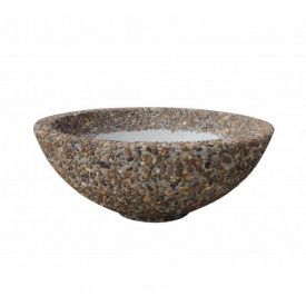 Вазон для квітів бетонний Олімп садовий Галька коричнева