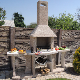 Камін барбекю Каїр з двома столами