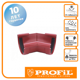 Угол внутренний Profil 130 красный W 135 градус