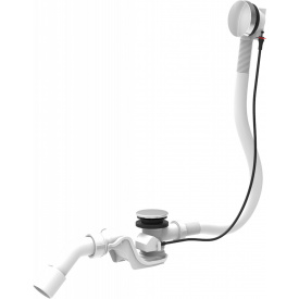 Сифон для ванны SANIT 35333 трубный 40/50x50 мм "клик-клак" с гибким переливом