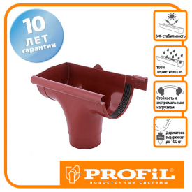 Воронка левая Profil L 90 красная