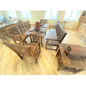 Деревянная мебель из массива термо дуба от производителя комплект Furniture set - 40