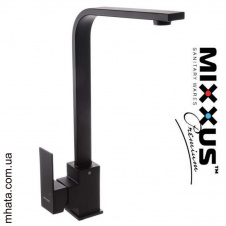 Смеситель для кухни Ухо MIXXUS KUB Black из нерж. стали (Chr-017), Польша