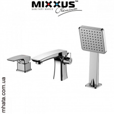 Смеситель для ванны врезная MIXXUS Premium Patrick Euro на 3 отверстия (Chr-022), Польша