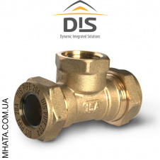 Трійник труба-внутрішнє різьблення-труба BIT15×½"×15 (F) DISPIPE, Корея